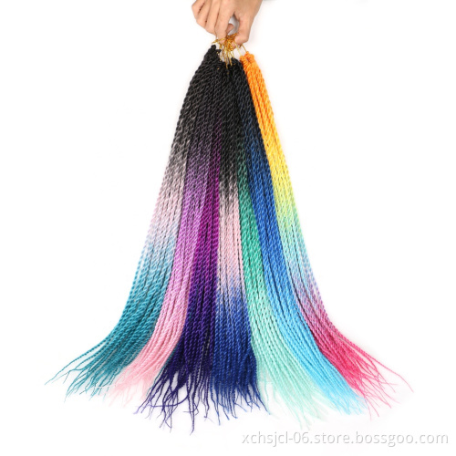Wholesale Senegalese Twist Hair Crochet Braid Hair 14 16 18 22 24 Inches Synthetic Hair for Women